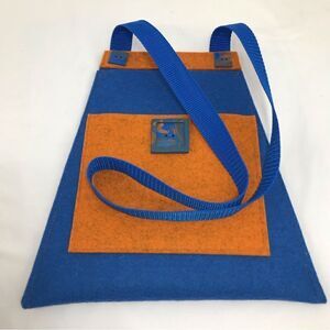 BeVel Designs Handcrafted Blue Geometric Artisan Bag